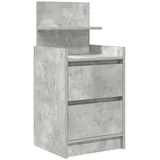 vidaXL Nachttisch mit 2 Schubladen Betongrau 38x34x80 cm