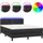 vidaXL Boxspringbett mit Matratze & LED Schwarz 140x200 cm Kunstleder