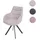 Mendler Esszimmerstuhl HWC-J69 Samt creme-beige