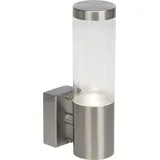 Brilliant Außenwandleuchte Edelstahl 1x GU10 4W 345lm inkl. Bewegungsmelder weiß