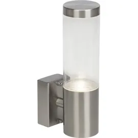 Brilliant Außenwandleuchte Edelstahl 1x GU10 4W 345lm inkl. Bewegungsmelder weiß