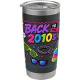 Zurück zu den 2010er Jahren, Vintage Twenty-Tens, Retro 2010 Doppelwandiger Edelstahl-Thermobecher