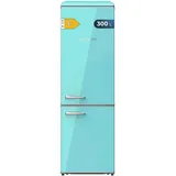 Cecotec Retro-Kühl-Gefrierkombination 300 L Bolero CoolMarket Combi Origin 300 Green E, Klasse E, Innenbeleuchtung LED, Crisper Box, Temperaturregelung, verchromter Griff und Glasregale.