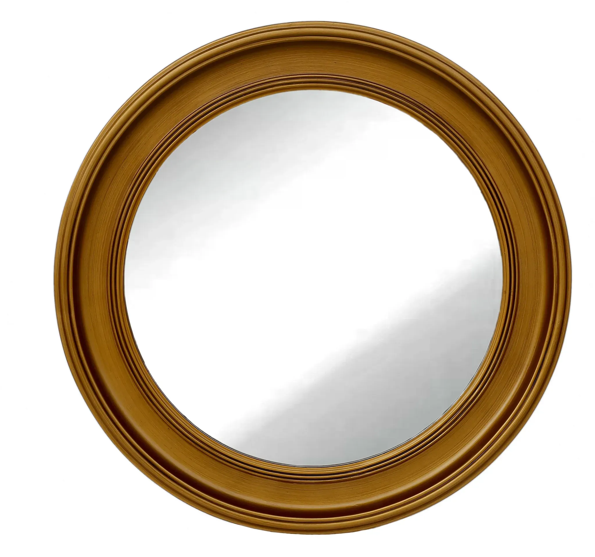 LC Home Wandspiegel Spiegel »Schlicht« gold Ø60 cm rund Landhaus-Stil Flurspiegel