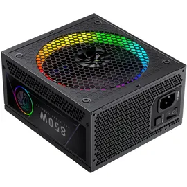 gamemax RGB 850G Netzteil PC 850W Vollmodulares, 80 Plus Gold, LLC + DC‐DC, ARGB Sync, Japanische Kondensatoren, 140mm ARGB FDB Lüfter, 9 Schutzfunktionen, 10 Jahre Garantie, Schwarz