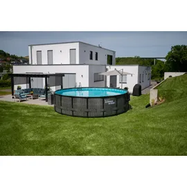 Summer Waves Elite Pool 549 x 132 cm Rattanoptik grau