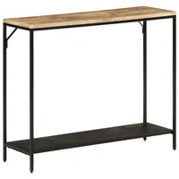 VidaXL Konsolentisch 90x30x75 cm Raues Massivholz Mango und Eisen