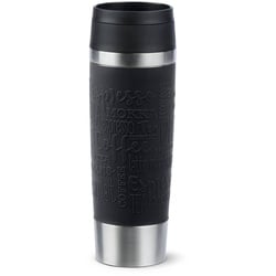 emsa Isolierbecher Travel Mug Classic 500 ml Edelstahl Schwarz L (Large)