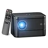 【Elektrischer Fokus】 Mini Beamer, 15000Lumen Smart Beamer 4K Unterstützt,5G WiFi LED Heimkino Beamer klein, Portable Projektor Kompatibel mit TV Stick/X-Box/DVD/HDMI/USB