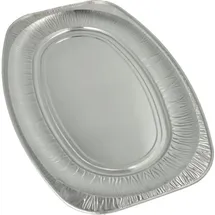 Papstar Starpak 3 Servierplatten, Alu oval 54,7 cm x 35,8 cm