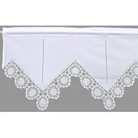 HOSSNER - ART OF HOME DECO Querbehang Stangendurchzug 120 x 50 cm Weiß 1 St
