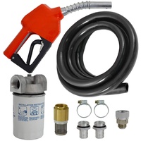 Zapfpistolen Set-für Dieselpumpe Biodiesel Heizölpumpe Ölpumpe Kraftstoffpumpe - Diesel Zubehör Paket mit Gummi-Schlauch, Diesel-Filter und Automatik-Pistole mit Rückschlagventil