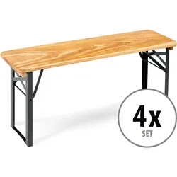 Stagecaptain BBB-117 Hirschgarten Bierzeltbank 117 cm Natur 4x Set