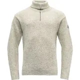 Devold Nansen Sweater Zip Neck - Pullover Grey Melange