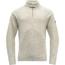 Devold Nansen Sweater Zip Neck - Pullover Grey Melange