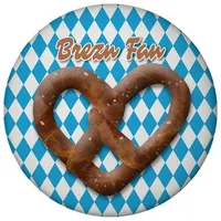 Speecheese Brezelherz Bayernflagge Magnet mit Flaschenöffner rund Spruch Brezn