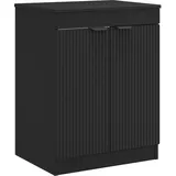 vidaXL Badezimmerschrank Schwarz 54 x 41 x 70 cm