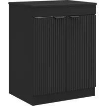 vidaXL Badezimmerschrank Schwarz 54 x 41 x 70 cm