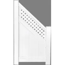 T&J ELDORADO-Line Kunststoffzaun, Schrägelement 90 x 180 cm, PVC weiß, kartonverpackt
