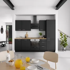 Nobilia Küchenzeile Touch II 270 cm schwarz