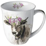 Ambiente Home Tasse 0,4 l Weiß/Braun
