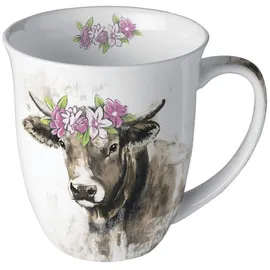 Ambiente Home Tasse 0,4 l Weiß/Braun