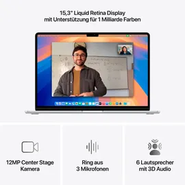 Apple MacBook Air M4 2025 15'' 24 GB RAM 512 GB SSD 10-Core GPU Silber