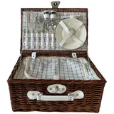 Hti-Living Picknickkorb für 2 Personen Finie Braun