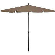 vidaXL Sonnenschirm mit Mast 210 x 140 cm Taupe