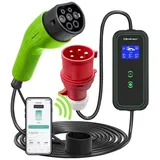 Qoltec 52477 EV-Ladestation Typ 2 - 2IN1 - 7 Kw - 5-poliger CEE - 5 m
