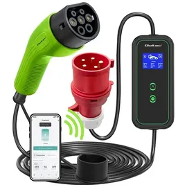 Qoltec 52477 EV-Ladestation Typ 2 - 2IN1 - 7 Kw - 5-poliger CEE - 5 m