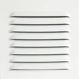 Upmann Wetterschutzgitter eckig mit Einbaurahmen/Klemmfeder 200x200 mm weiß