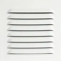 Upmann Wetterschutzgitter eckig mit Einbaurahmen/Klemmfeder 200x200 mm weiß