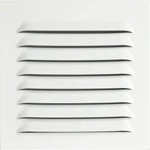 Upmann Wetterschutzgitter eckig mit Einbaurahmen/Klemmfeder 200x200 mm weiß