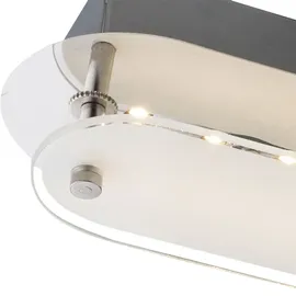 GLOBO Wandleuchte 9W 492Lm Chrom Glas teilsatiniert