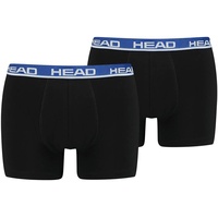 HEAD Herren Boxershorts im Pack - Basic, Baumwoll Stretch, einfarbig Schwarz/Blau M 10er Pack (5x2P)