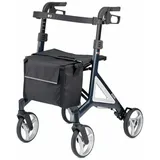 Bischoff & Bischoff Alevo Alu Rollator faltbar mit stabilem Sitz 58,5 cm blau