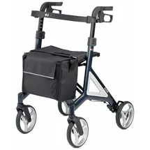 Bischoff & Bischoff Alevo Alu Rollator faltbar mit stabilem Sitz 58,5 cm blau