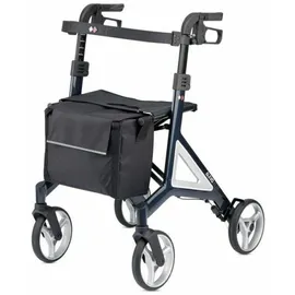 Bischoff & Bischoff Alevo Alu Rollator faltbar mit stabilem Sitz 58,5 cm blau