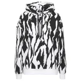 French Connection Hoodie Allover Print Schwarz/Weiß 44/46