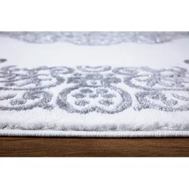 Mozato Novel Läufer Eleysa, Weiß, Hellgrau, Textil, orientalisch, rechteckig, 80x300 cm, in verschiedenen Größen erhältlich, pflegeleicht, Teppiche & Böden, Teppiche, Teppichläufer