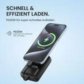 Viesta Viesta® Mini Powerbank 9.000 mAh Schwarz – 22,5 W Schnellladen, Pd 20w, USB-C Ein-/ausgang, Usb-a Ausgang, Led-anzeige – kompakt für unterwegs