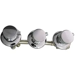 AcquaVapore Thermostat-Armatur 3 Regler mit 4 fach Umschalter für Whirlpool und Wannen