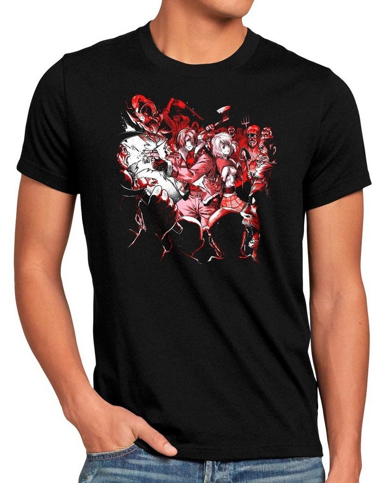 style3 Print-Shirt Herren T-Shirt Survive evil resident umbrella corp virus zombie schwarz 5XL