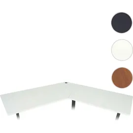 Mendler Eckschreibtisch HWC-D40 Weiß
