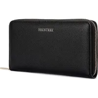 Frentree Frentree® Clutch Geldbörse Damen - Portemonnaie Damen mit 16 Kartenfächern und Smartphonefach Herbst- und Winterfarben - Obsidian