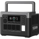 OUKITEL P1000 Plus Tragbare Powerstation, 1800W (3600W Spitzenleistung) Solargenerator, Schnellladung 0-80% in 45 Min., 1024Wh LiFePO4-Batterie, Ultra-Leise für Camping, Wohnmobil, Notstromversorgung