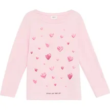 S.Oliver - Jersey-Longsleeve mit Silicon-Print, Kinder, Rosa, 92/98