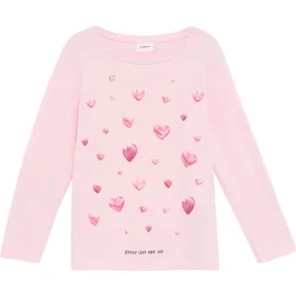 S.Oliver - Jersey-Longsleeve mit Silicon-Print, Kinder, Rosa, 92/98