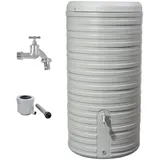 GARANTIA Nordic 2in1 Regenspeicher 300 l steingrau inkl. Auslaufhahn + Fallrohranschlüss